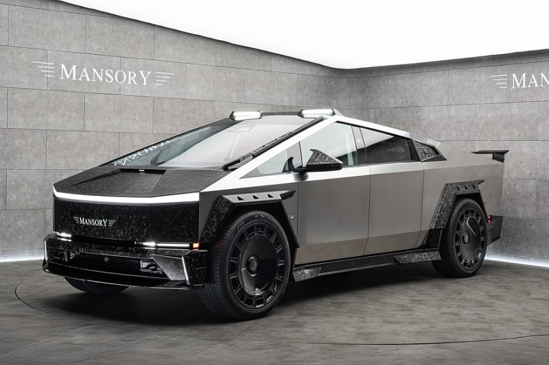 Страшный и ещё страшнее: ателье Mansory наконец-то добралось до Tesla Cybertruck